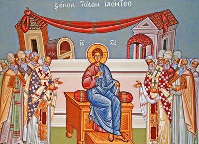 Depiction of Christ in the Temple, Luke 2.22-40, Cyprus by Cypriot